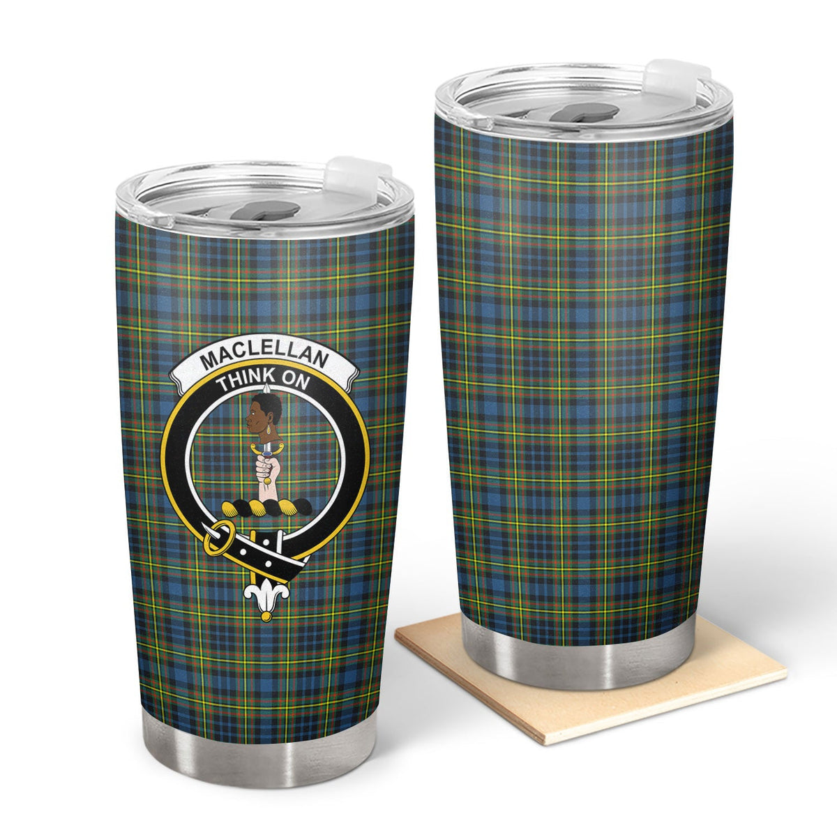 Clan MacLellan Ancient Tartan Crest Tumbler DH98 Clan Hall Tartan Today   