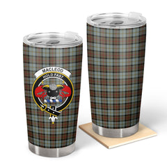 Clan MacLeod of Harris Weathered Tartan Crest Tumbler KX88 Clan Hall Tartan Today   