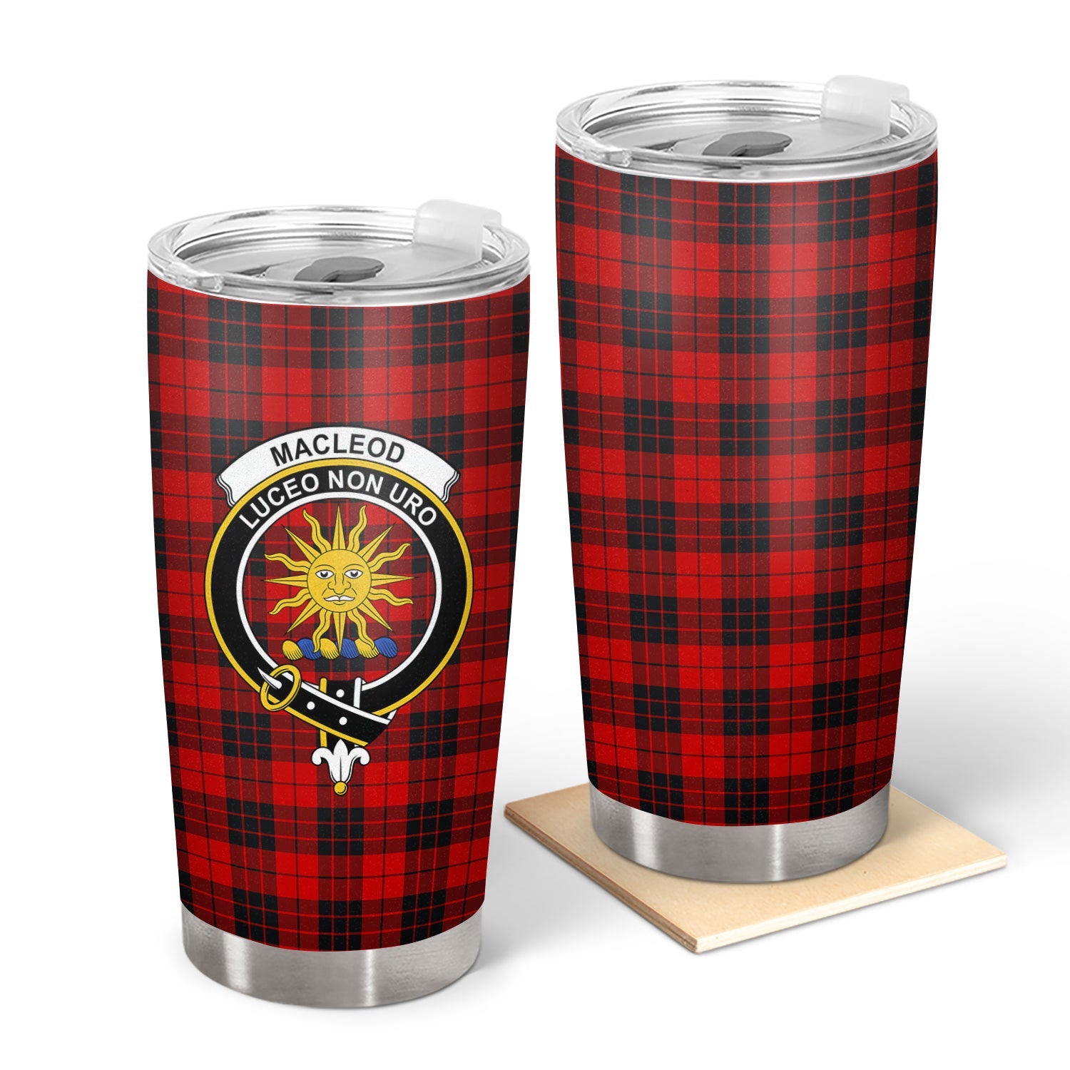 Clan MacLeod of Raasay Tartan Crest Tumbler YH42 Clan Hall Tartan Today   