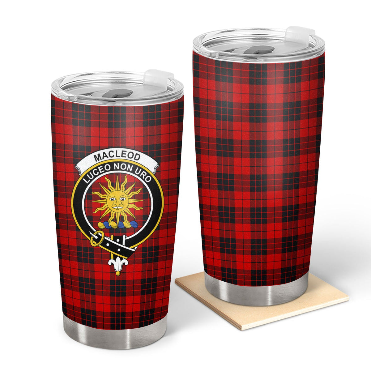 Clan MacLeod of Raasay Tartan Crest Tumbler YH42 Clan Hall Tartan Today   