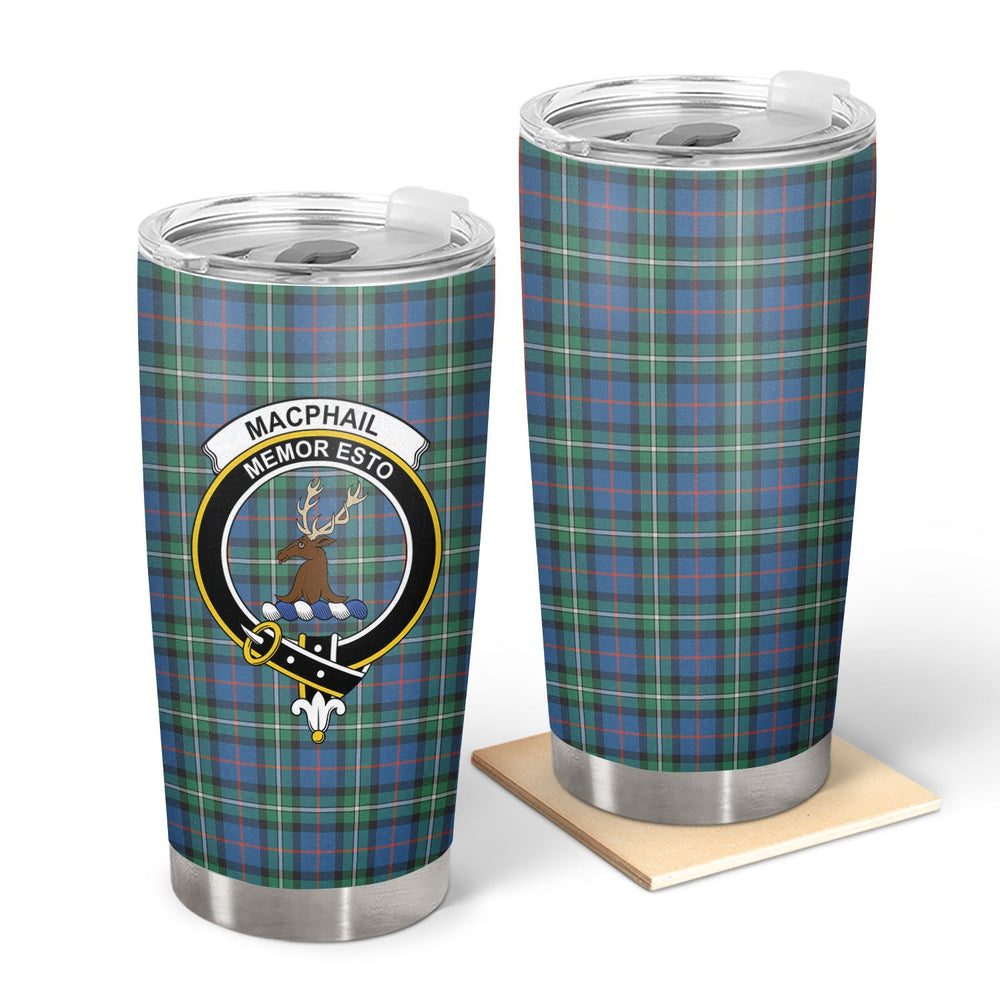 Clan MacPhail Hunting Ancient Tartan Crest Tumbler AK10 Clan MacPhail Tartan Today   