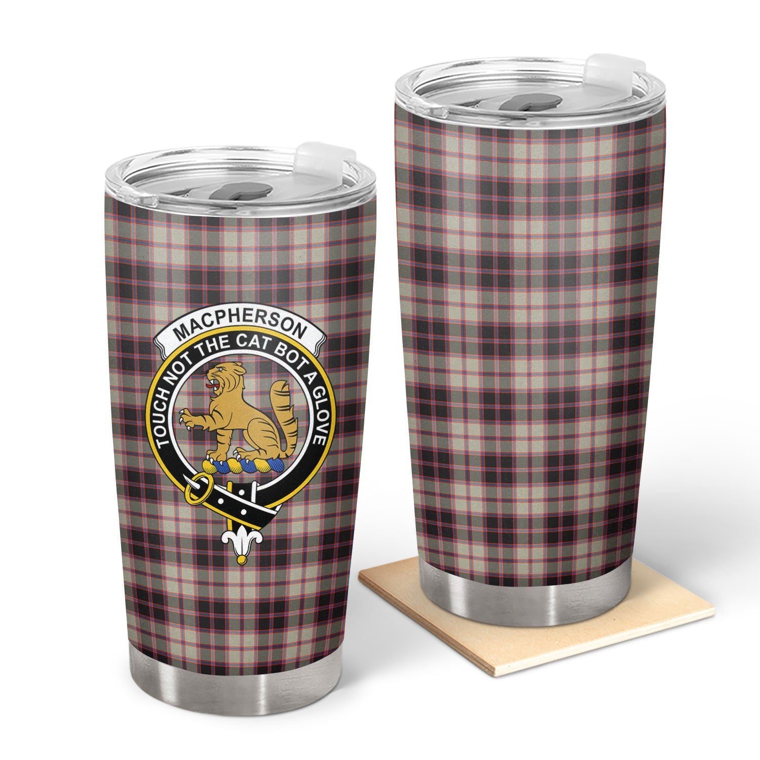 Clan MacPherson Hunting Ancient Tartan Crest Tumbler TR27 Clan MacPherson Tartan Today   