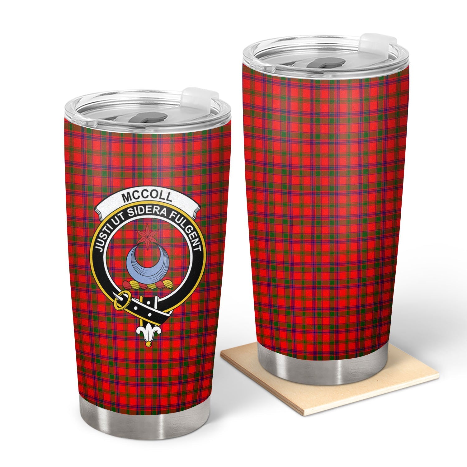 Clan McColl Tartan Crest Tumbler YK80 Clan Hall Tartan Today   