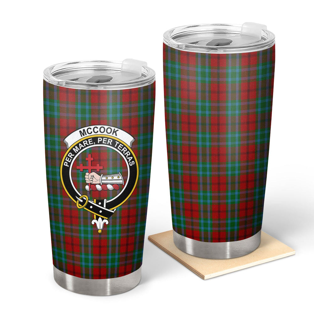 Clan McCook Tartan Crest Tumbler BD22 Clan Hall Tartan Today   
