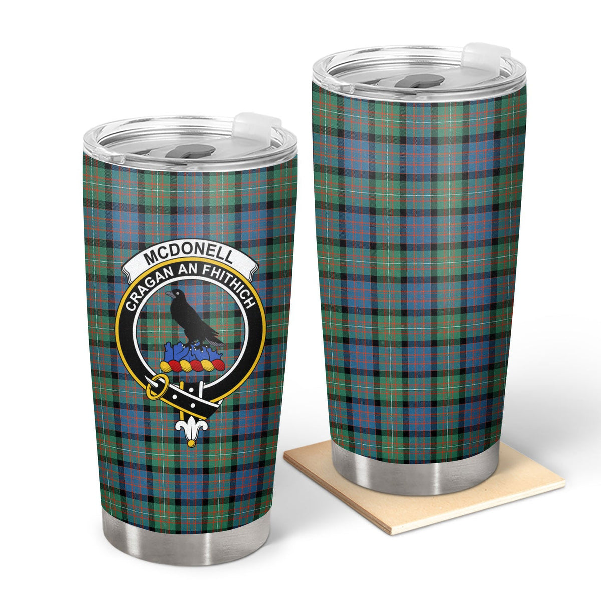 Clan McDonnell of Glengarry Ancient Tartan Crest Tumbler MH49 Clan Glen Tartan Today   