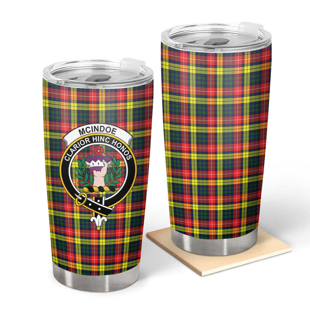 Clan McIndoe Tartan Crest Tumbler ZC95 Clan Hall Tartan Today   
