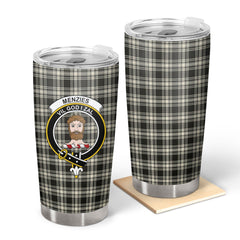 Clan Menzies Black _ White Ancient Tartan Crest Tumbler ND21 Clan Menzies Tartan Today   