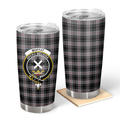 Clan Moffat Modern Tartan Crest Tumbler