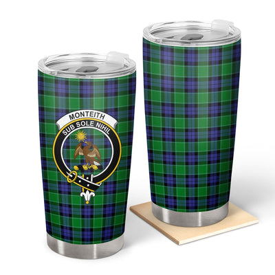 Clan Monteith Tartan Crest Tumbler
