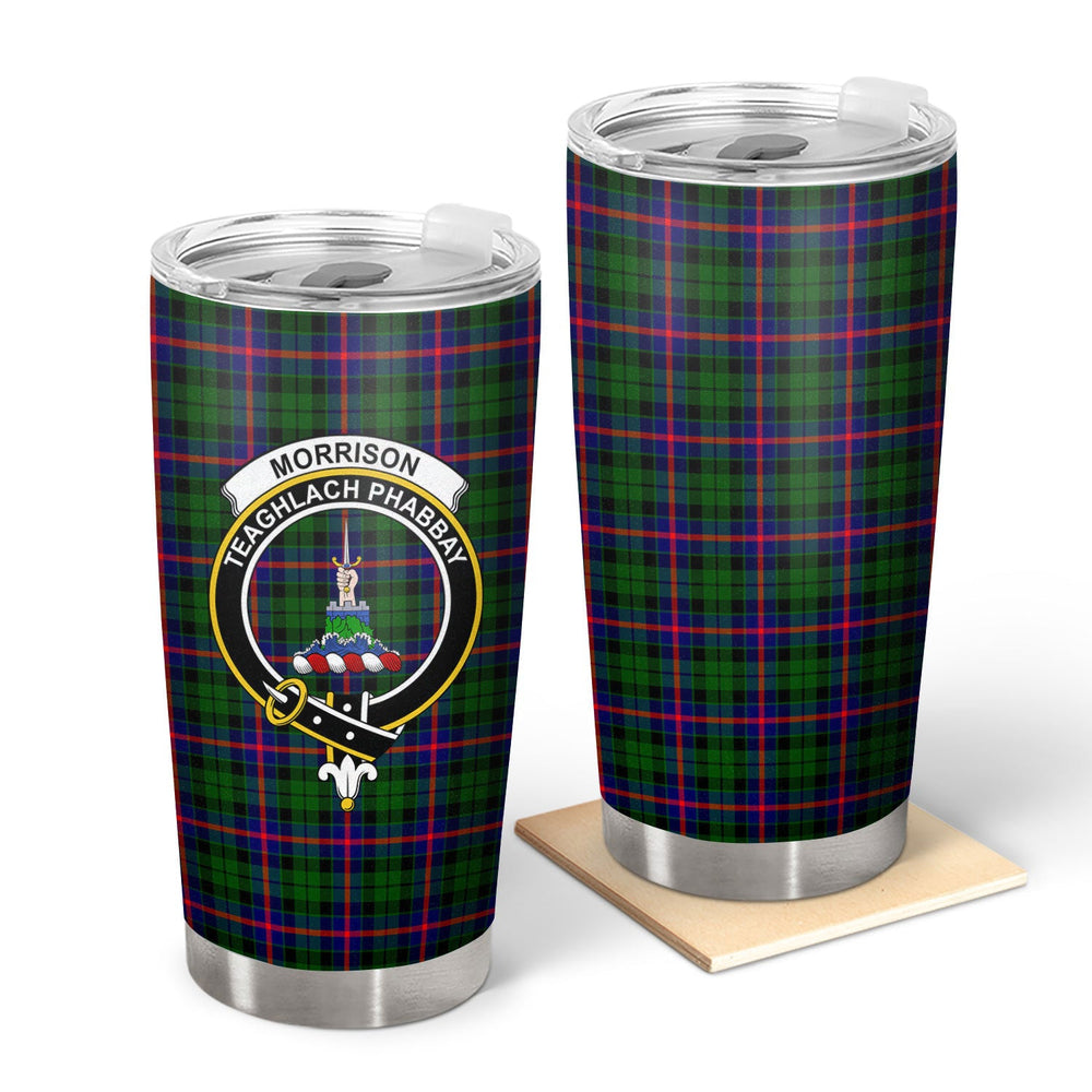 Clan Morrison Modern Tartan Crest Tumbler CE18 Clan Morrison Tartan Today   