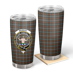 Clan Murray of Atholl Weathered Tartan Crest Tumbler QP71 Clan Murray Tartan Today   