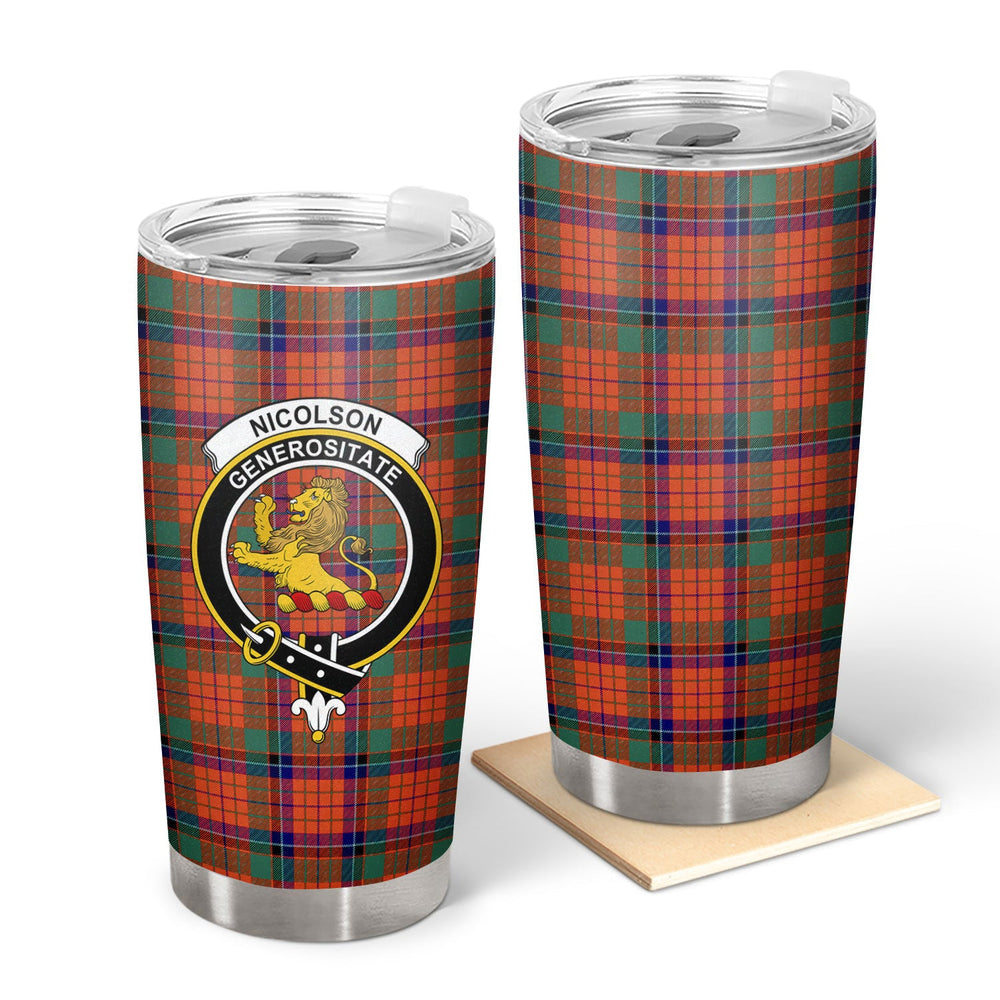 Clan Nicolson Ancient Old Tartan Crest Tumbler DN28 Clan Nicolson Tartan Today   