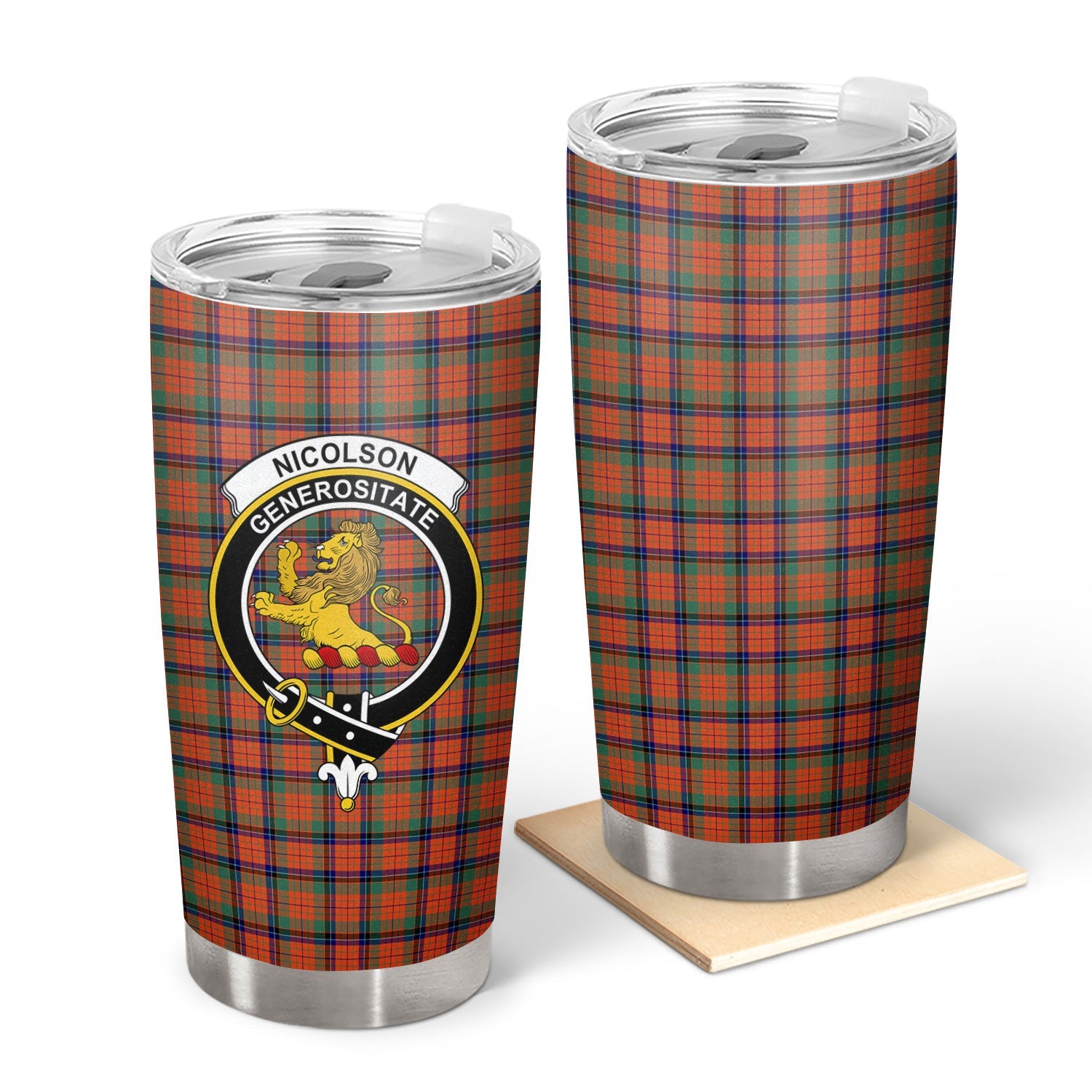 Clan Nicolson Ancient Tartan Crest Tumbler AK59 Clan Nicolson Tartan Today   