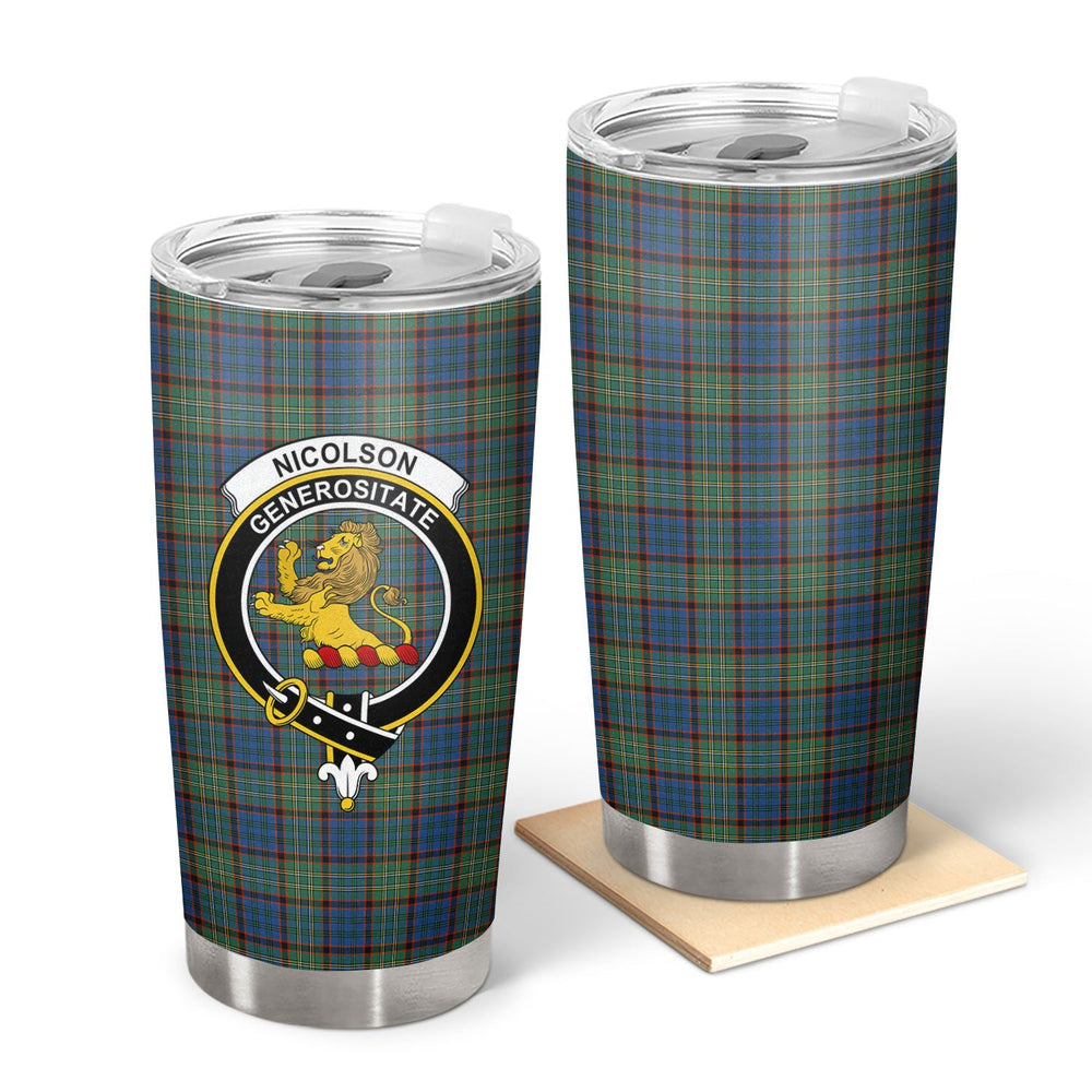 Clan Nicolson Hunting Ancient Tartan Crest Tumbler NQ44 Clan Nicolson Tartan Today   
