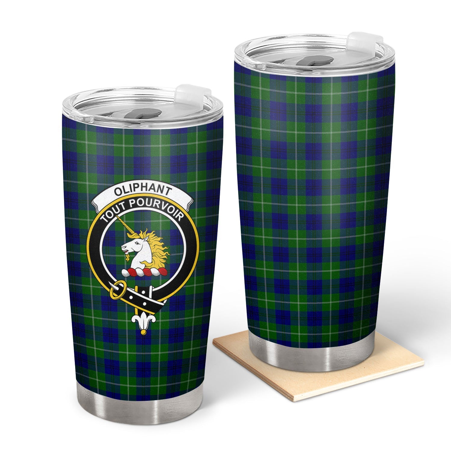 Clan Oliphant Modern Tartan Crest Tumbler HL80 Clan Oliphant Tartan Today   