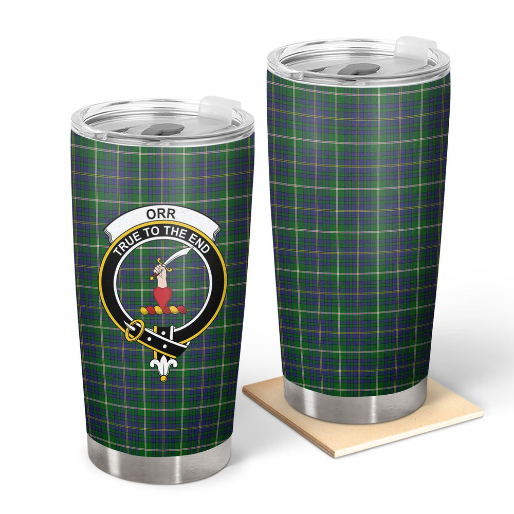 Clan Orr Tartan Crest Tumbler DK75 Clan Hall Tartan Today   