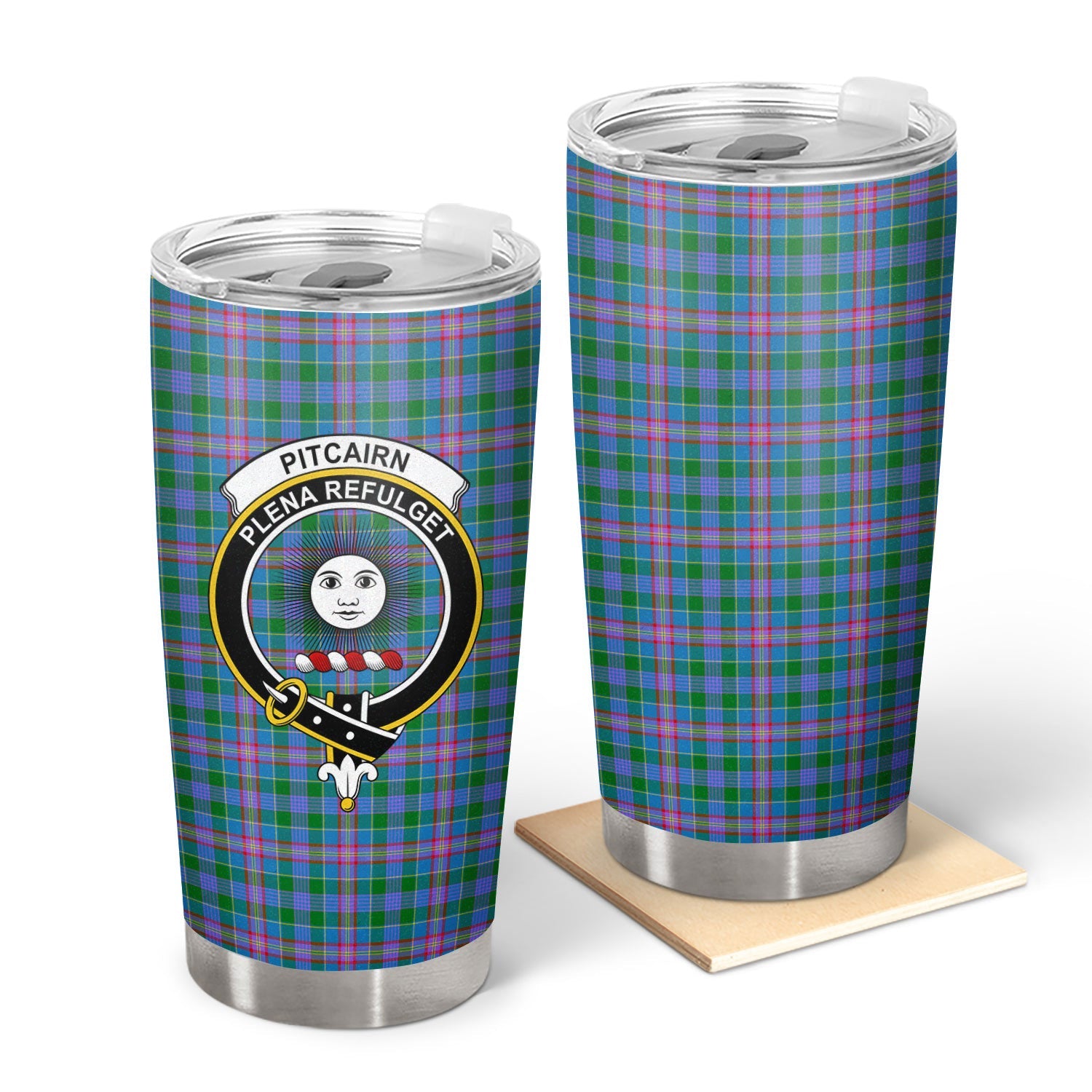 Clan Pitcairn Hunting Tartan Crest Tumbler IP96 Clan Pitcairn Tartan Today   