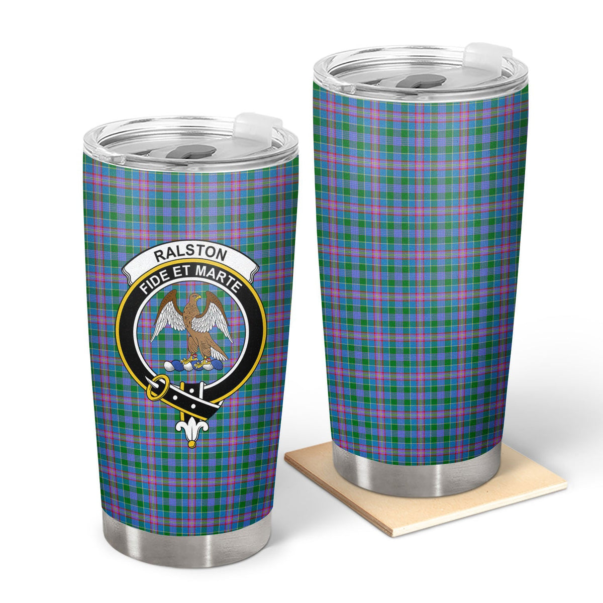 Clan Ralston Tartan Crest Tumbler XM25 Clan Ralston Tartan Today   