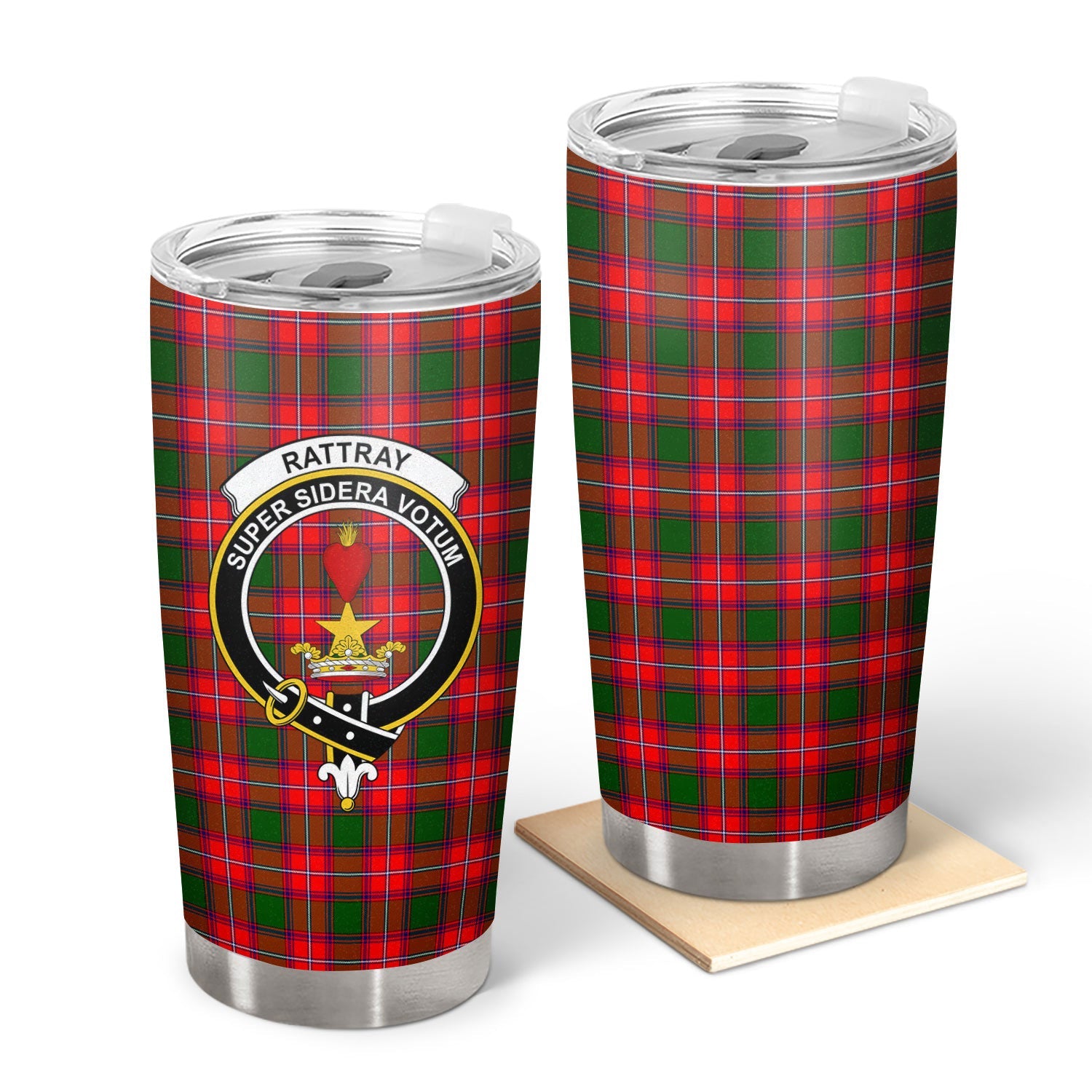 Clan Rattray Modern Tartan Crest Tumbler VX35 Clan Rattray Tartan Today   
