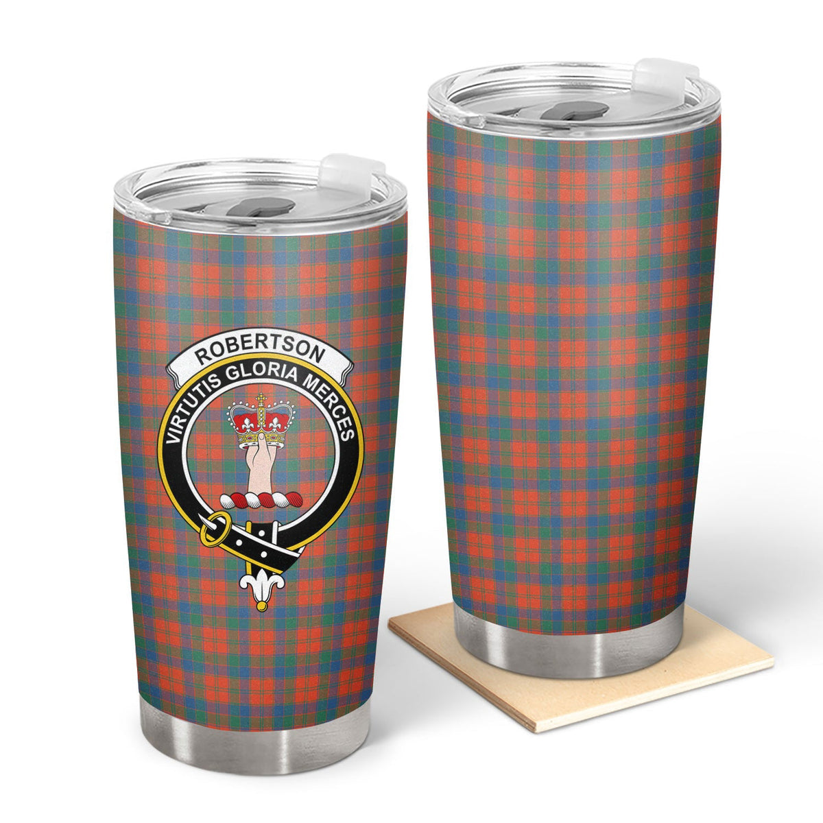 Clan Robertson Ancient Tartan Crest Tumbler WV62 Clan Robertson Tartan Today   
