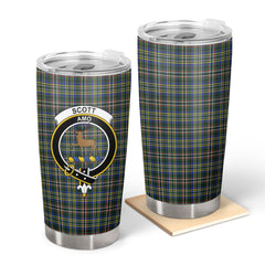 Clan Scott Green Modern Tartan Crest Tumbler FV22 Clan Scott (Scott Tartan) Tartan Today   