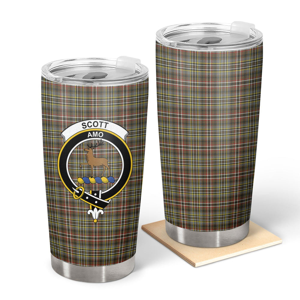 Clan Scott Green Weathered Tartan Crest Tumbler NR99 Clan Scott (Scott Tartan) Tartan Today   