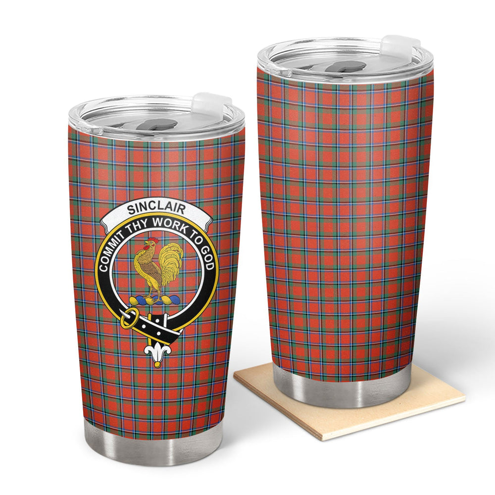 Clan Sinclair Ancient Tartan Crest Tumbler WO51 Clan Sinclair Tartan Today   