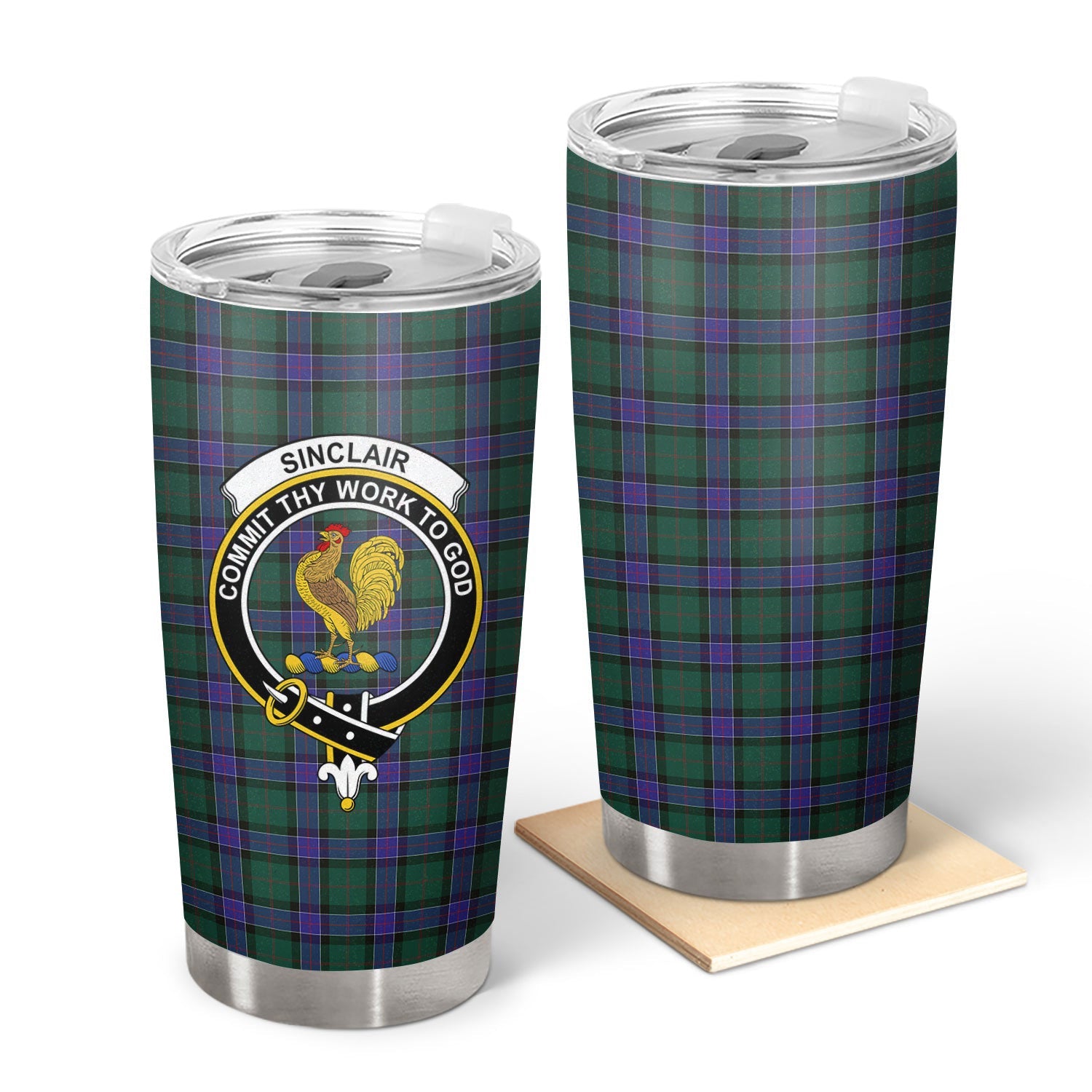 Clan Sinclair Hunting Modern Tartan Crest Tumbler RA74 Clan Sinclair Tartan Today   