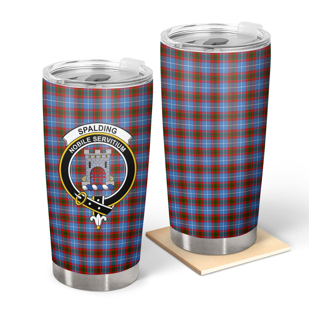 Clan Spalding Tartan Crest Tumbler WO54 Clan Spalding Tartan Today   