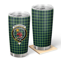 Clan Spottiswood Tartan Crest Tumbler FH32 Clan Spottiswood Tartan Today   