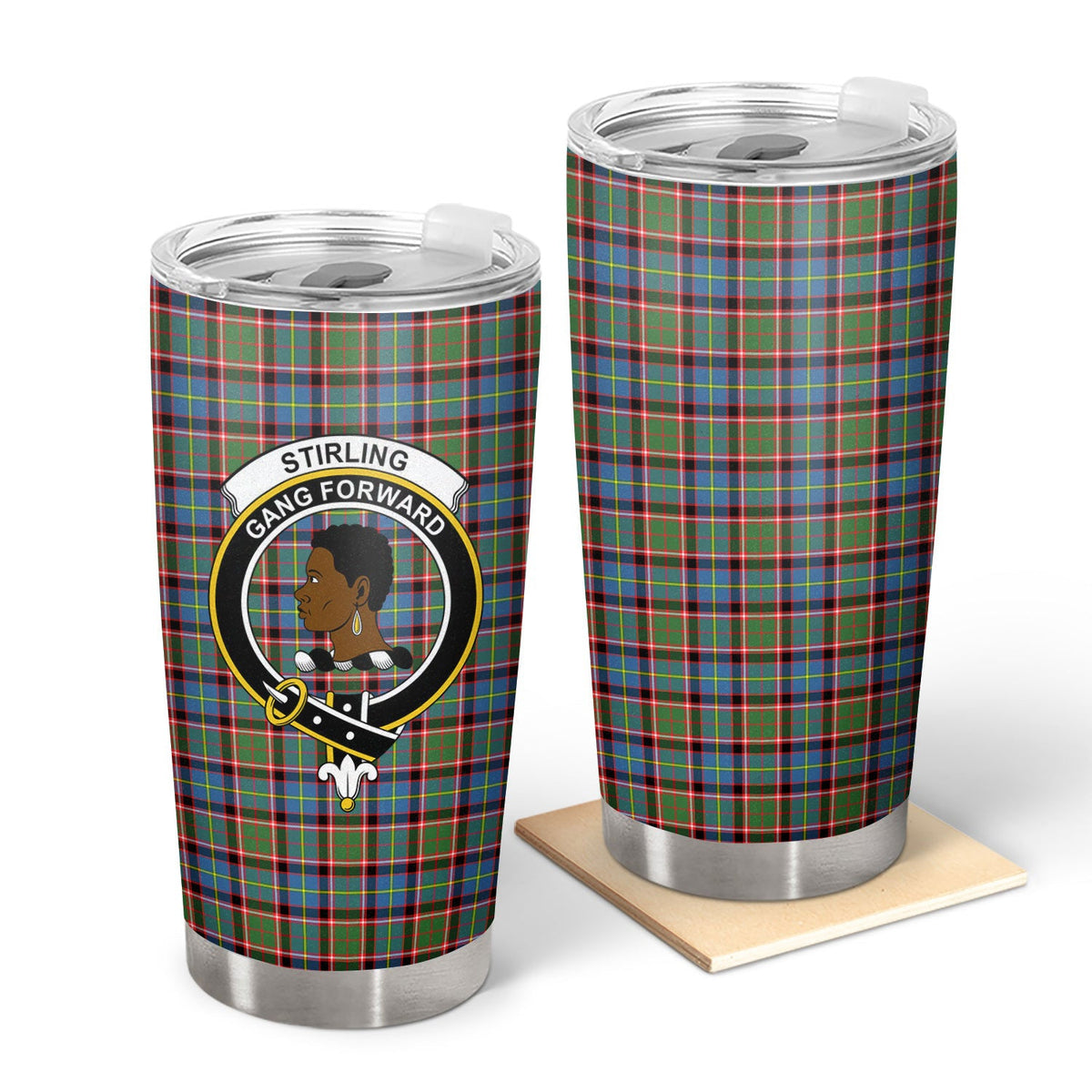 Clan Stirling (of Keir) Tartan Crest Tumbler AT53 Clan Stirling Tartan Today   