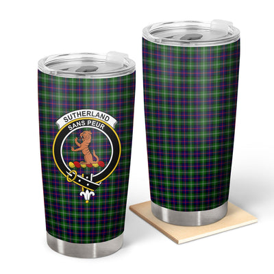 Clan Sutherland Modern Tartan Crest Tumbler VY87
