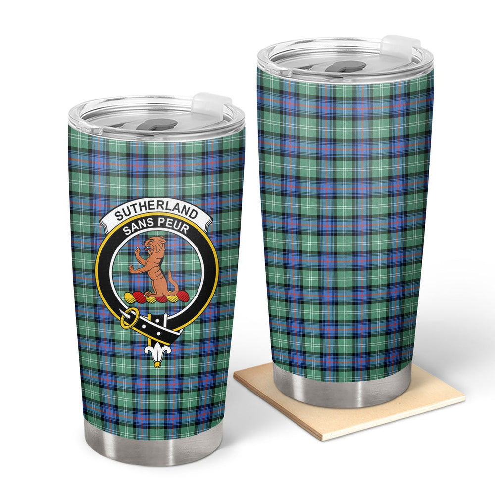 Clan Sutherland Old Ancient Tartan Crest Tumbler PP49 Clan Sutherland Tartan Today   