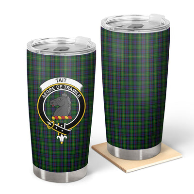 Clan Tait Tartan Crest Tumbler