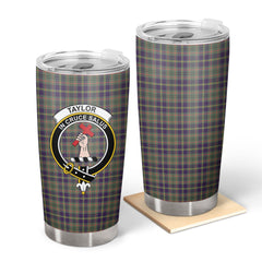 Clan Taylor Weathered Tartan Crest Tumbler RC24 Clan Taylor Tartan Today   