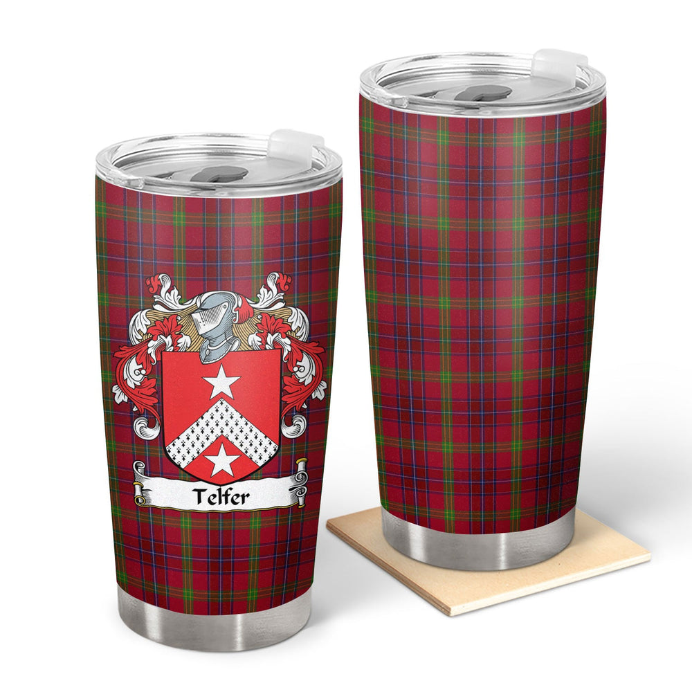 Clan Telfer Tartan Crest Tumbler IC93 Clan Hall Tartan Today   