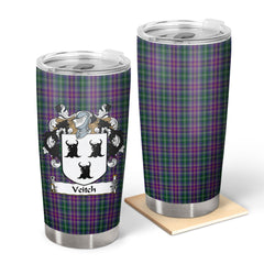 Clan Veitch Hunting Tartan Crest Tumbler BK51 Clan Hall Tartan Today   