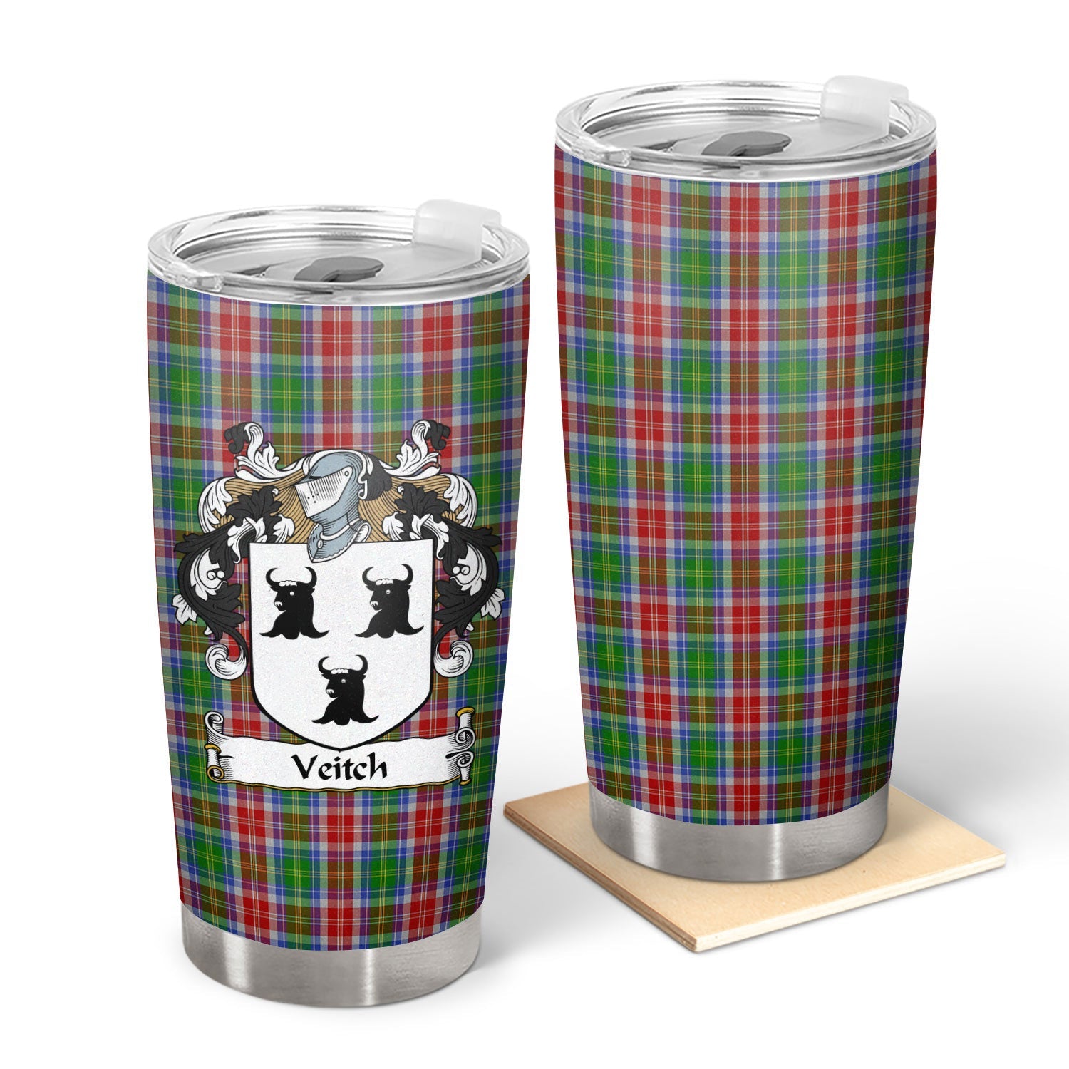 Clan Veitch Tartan Crest Tumbler SH15 Clan Hall Tartan Today   