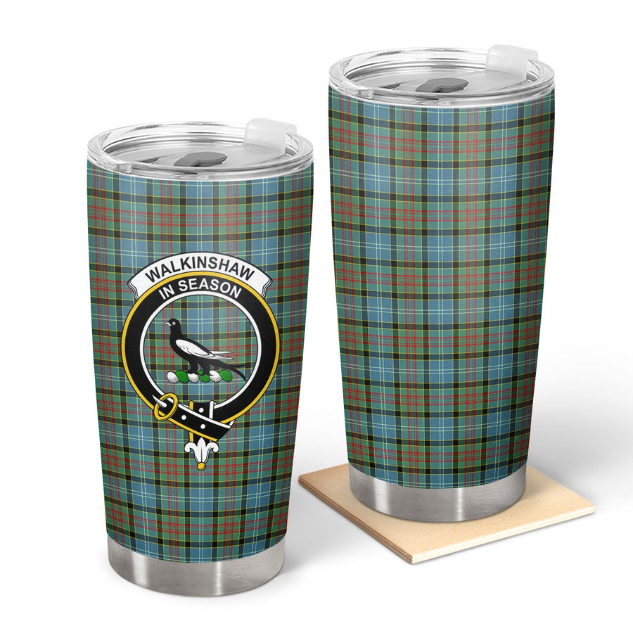 Clan Walkinshaw Tartan Crest Tumbler