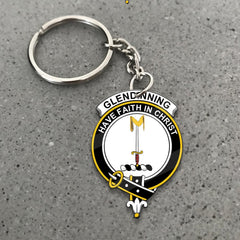 Clan Glendinning Tartan Crest Keychain RA77 Clan Glen Tartan Today   