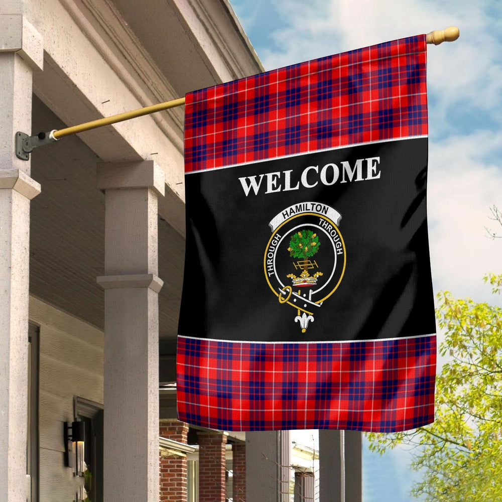 Clan Hamilton Tartan Crest Black Garden Flag LM14 Clan Hamilton Tartan Today   