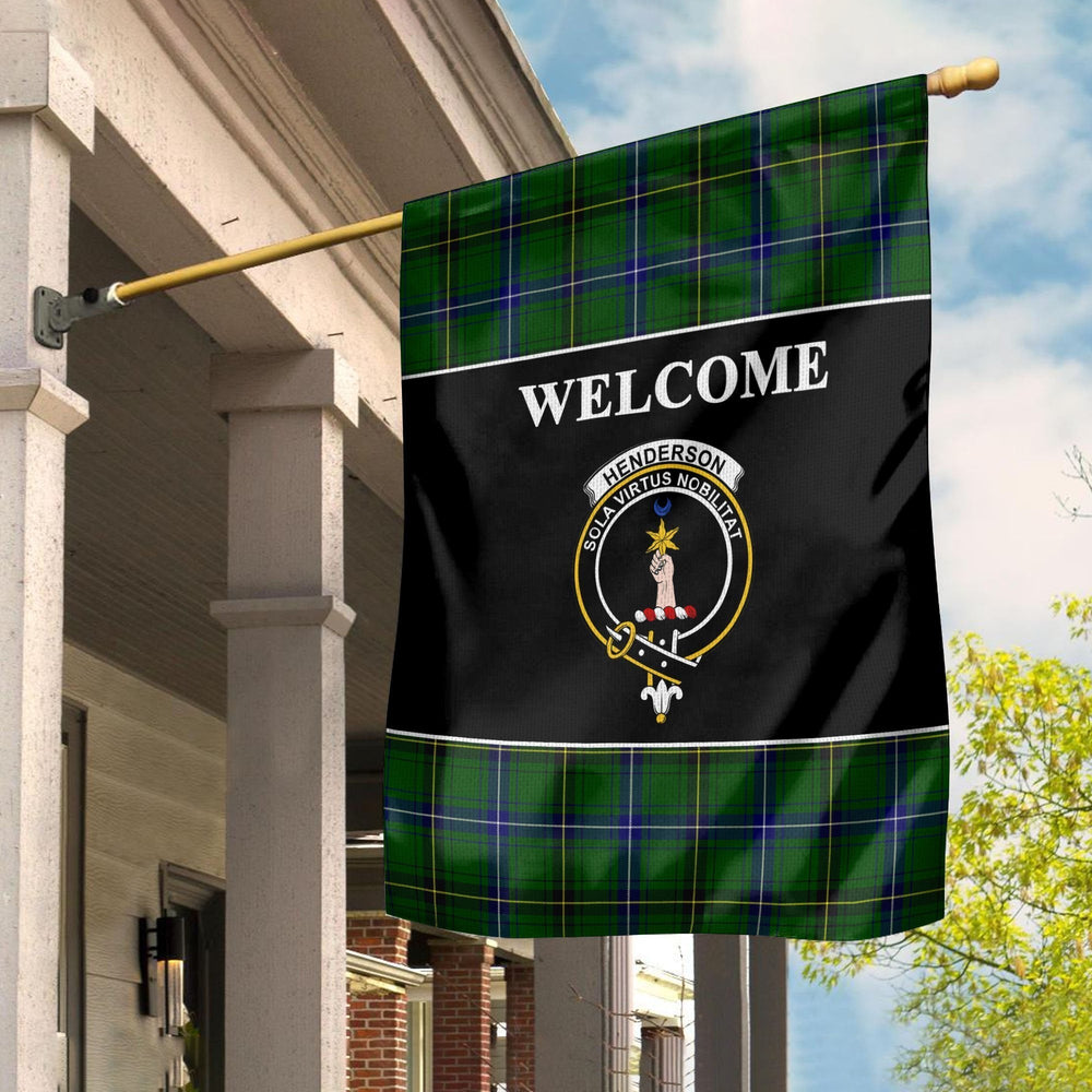 Clan Henderson Tartan Crest Black Garden Flag MM33 Clan Henderson Tartan Today   