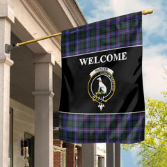 Clan Hunter Tartan Crest Black Garden Flag UL62 Clan Hunter Tartan Today   