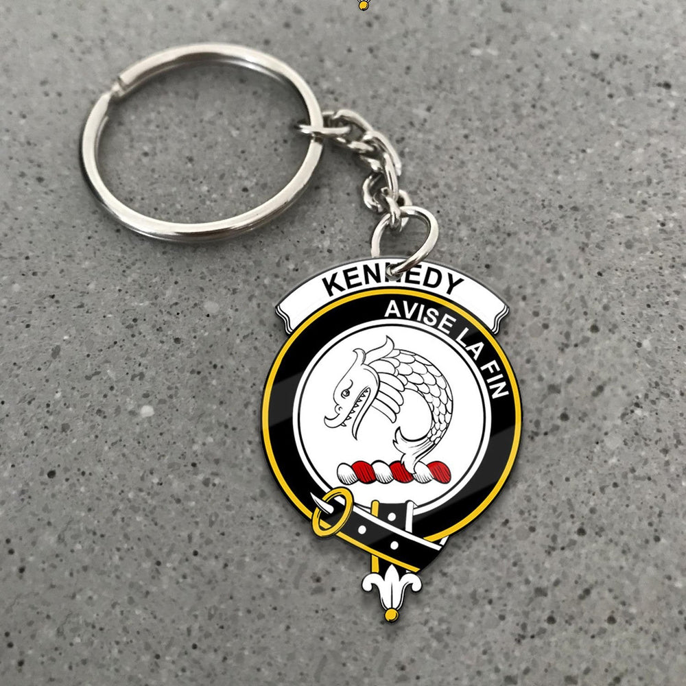 Clan Kennedy Tartan Crest Keychain YW97 Clan Kennedy Tartan Today   