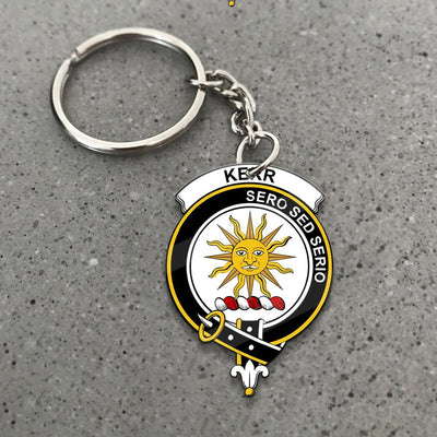 Clan Kerr Tartan Crest Keychain