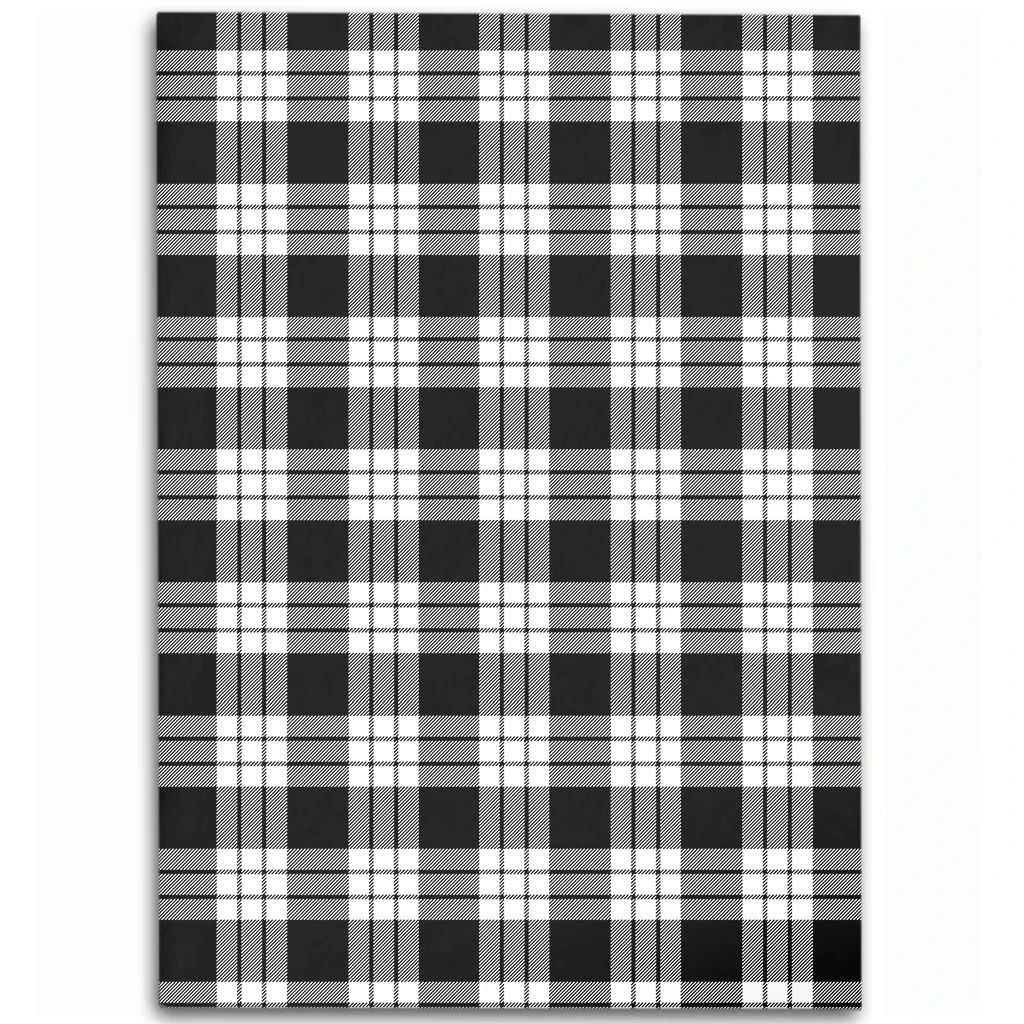 MacFarlane Black & White Tartan Classic Area Rug