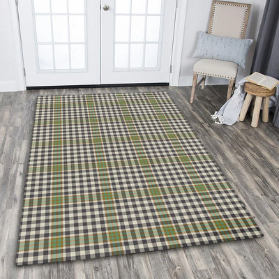 Clan Burns Check Tartan Rug – Scottish Highland Carpet for Living Room, Celtic Home Decor & Scotland Gift