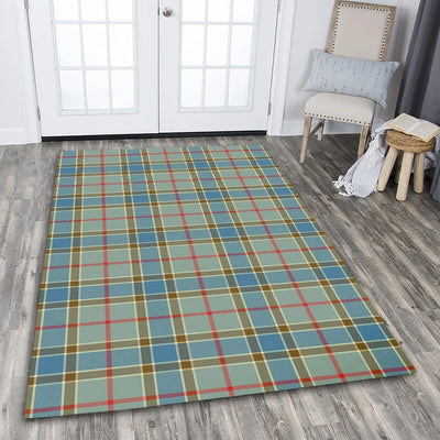 Clan Balfour Blue Tartan Rug – Scottish Highland Carpet for Living Room, Celtic Home Decor & Scotland Gift