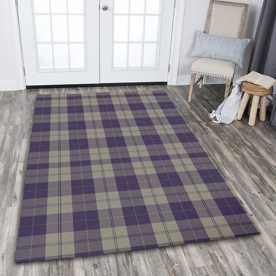 Clan Cunningham Dress Blue Dancers Tartan Rug – Scottish Highland Carpet for Living Room, Celtic Home Decor & Scotland Gift