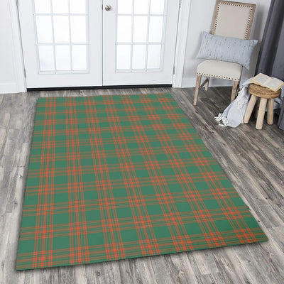 Clan Menzies Green Ancient Tartan Rug – Scottish Highland Carpet for Living Room, Celtic Home Decor & Scotland Gift